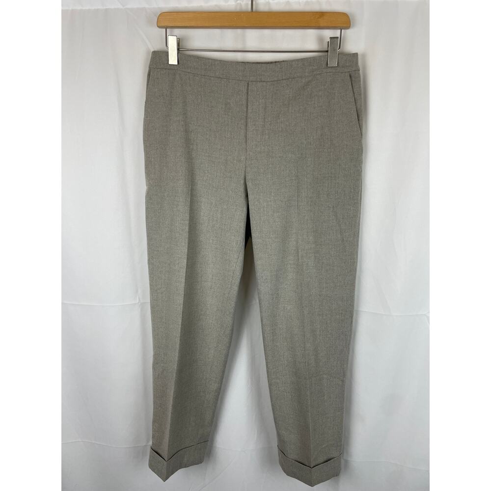Brochu Walker Pull On Elastic Waist Gray/Tan Westport Pant RWS2885 Womens Size M